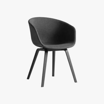 Made in Design About a chair AAC23 Padded armchair - 4 legs /Full fabric by Hay Grey/Black