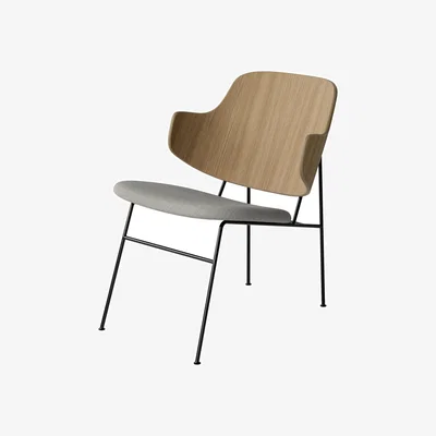 Made in Design Low armchair The Penguin (1953) textile wood / Padded seat - Fabric - Audo Copenhagen