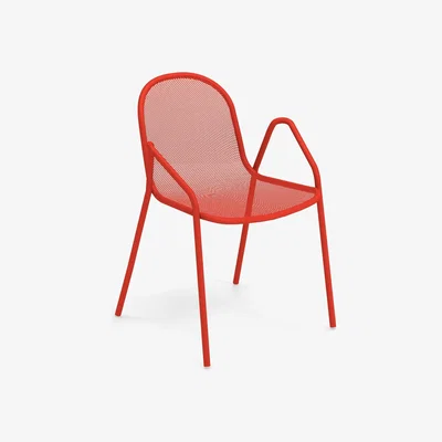 Made in Design Nova Stackable armchair - / Metal by Emu Red