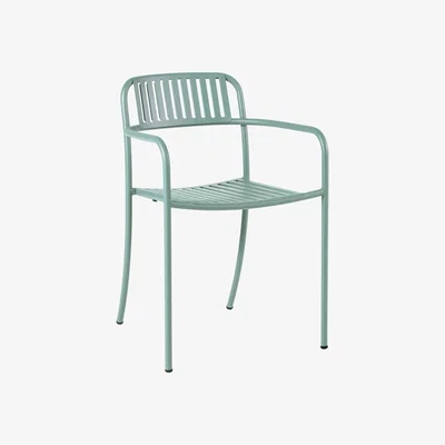 Made in Design Patio Lames Stackable armchair - / Slats - Stainless steel by Tolix Green