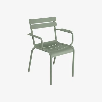 Made in Design Luxembourg Stackable armchair - Aluminium by Fermob Green
