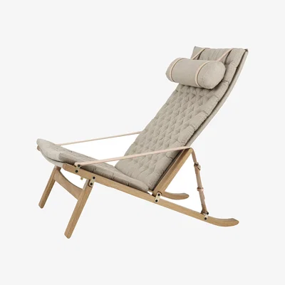 Made in Design Padded armchair FK10 - Plico Chair textile / Preben Fabricius & Jorgen Kastholm, 1963 / Foldable