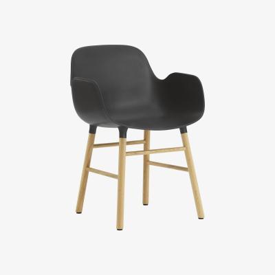 Made in Design Form Armchair - Oak leg by Normann Copenhagen Black/Natural wood