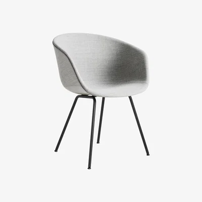 Made in Design About a chair AAC27 Padded armchair - / Integral fabric & metal by Hay Grey