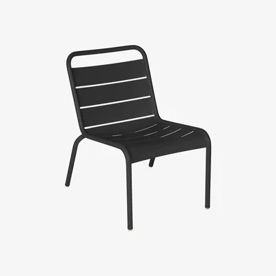 Made in Design Luxembourg Lounge chair - / Low seat by Fermob Black