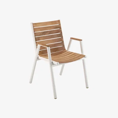 Made in Design Pilotis Stackable armchair - Teak by Vlaemynck Natural wood