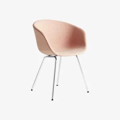 Made in Design About a chair AAC27 Padded armchair - / Integral fabric & metal by Hay Pink/Orange