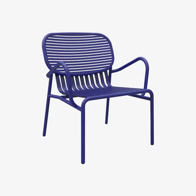 Made in Design Week-end Low armchair - Aluminium by Petite Friture Blue