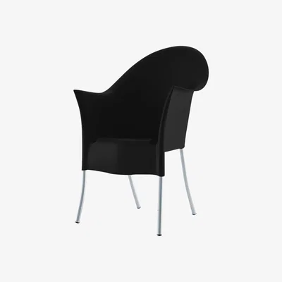 Made in Design Lord Yo Stackable armchair - Plastic & metal legs by Driade Black