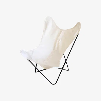 Made in Design AA Butterfly OUTDOOR Armchair - / Cotton - Black structure by AA-New Design White