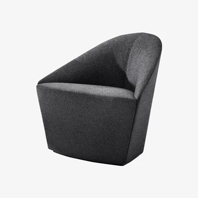 Made in Design Colina Small Padded armchair by Arper Grey/Black