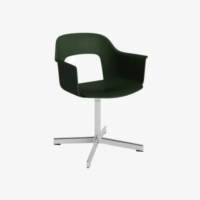 Made in Design Layout 231 Swivel armchair plastic material green / Recycled - Hay