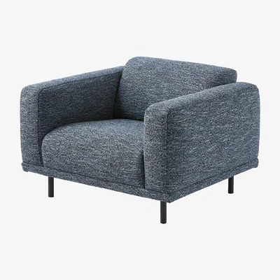 Made in Design Teddy Padded armchair textile blue - Pols Potten