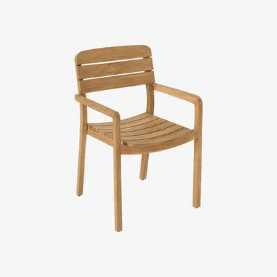 Made in Design Lodge Stackable armchair - / Teak by Vlaemynck Natural wood