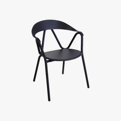 Made in Design Reef Stackable armchair - / Metal by Emu Black
