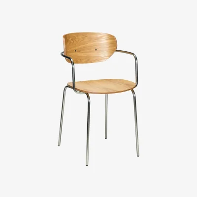 Made in Design Arch Stackable armchair natural wood / Set of 2 - HÜBSCH