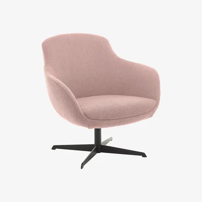 Made in Design Spock Swivel armchair - / Fabric & metal by Pols Potten Pink