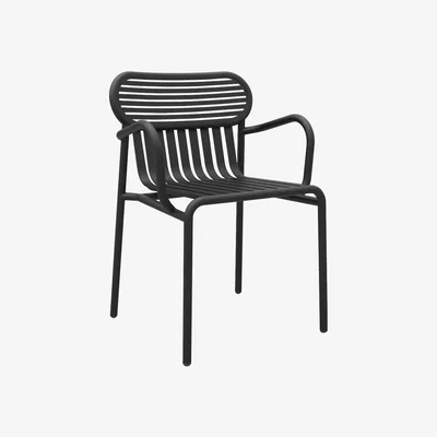 Made in Design Week-end Bridge armchair - Aluminium by Petite Friture Black