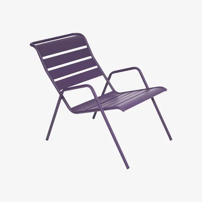 Made in Design Monceau Low armchair - Stackable by Fermob Purple