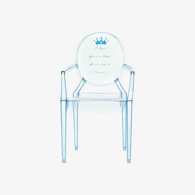 Made in Design Lou Lou Ghost Children armchair - / Patterns by Kartell Blue