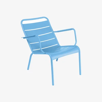 Made in Design Luxembourg Low armchair metal blue / Aluminium - Fermob