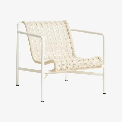 Made in Design Palissade Cord Low armchair textile white / Rope Recycled fabric - Hay