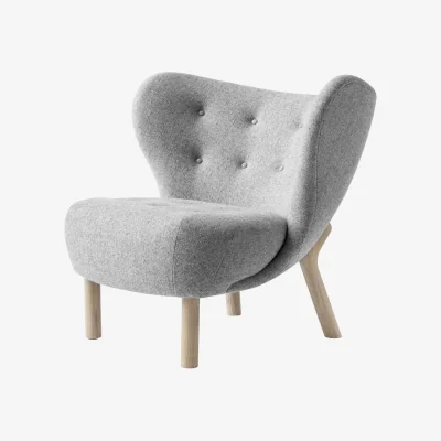 Made in Design Little Petra VB2 Padded armchair textile grey / 1938 reissue - Hallingdal fabric - &tradition