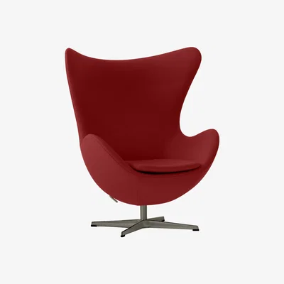 Made in Design Egg chair Swivel armchair - Divina fabric Red