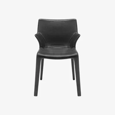 Made in Design Lou Eat Armchair - / Leather by Driade Black