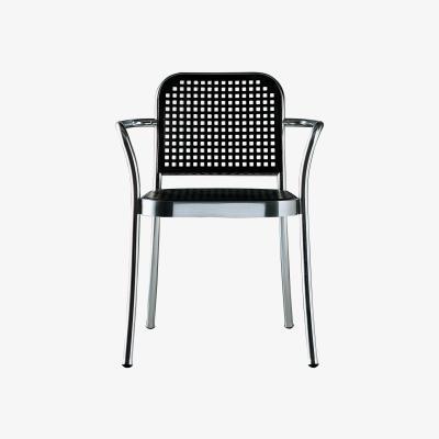 Made in Design Silver Armchair - Aluminium & plastic by De Padova Black