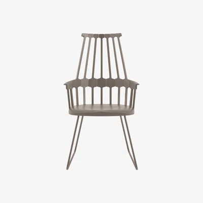 Made in Design Comback Armchair - Polycarbonate & metal sledge leg by Kartell Beige