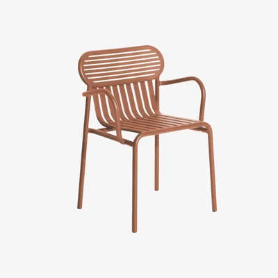 Made in Design Week-end Stackable armchair - / Stackable - Aluminium by Petite Friture Brown