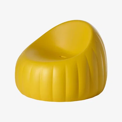 Made in Design Pouf Gelée Lounge Low armchair - / Polyurethane foam by Slide Yellow
