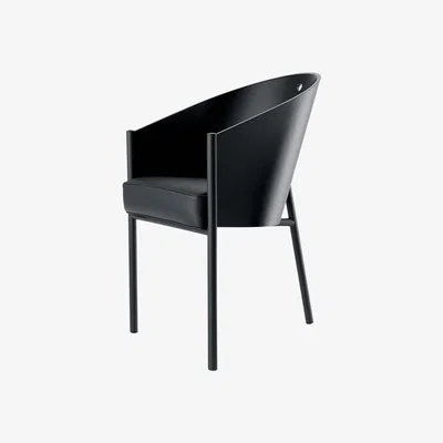 Made in Design Costes Armchair - Wood seat by Driade Black