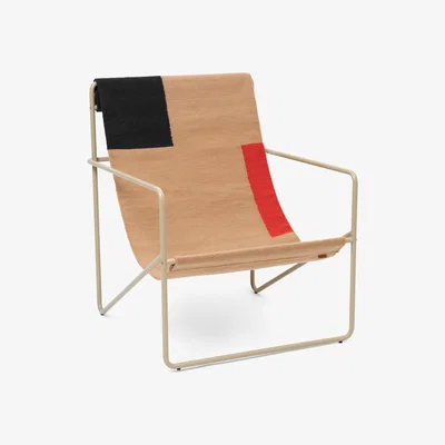 Made in Design Desert Armchair - / Beige structure Recycled plastic bottles by Ferm Living Multicoloured/Beige