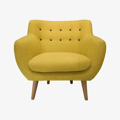 Made in Design Coogee Padded armchair by Sentou Edition Yellow