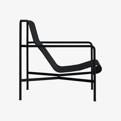Made in Design Palissade Low armchair - High backrest - R & E Bouroullec by Hay Grey/Black