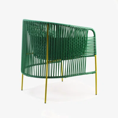 Made in Design Armchair Caribe Lounge plastic material / Recycled PVC threads hand-braided - ames