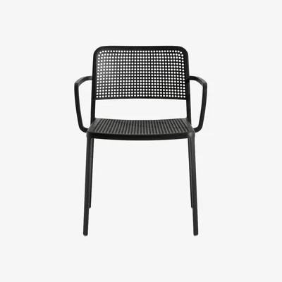 Made in Design Audrey Stackable armchair - Lacquered structure by Kartell Black