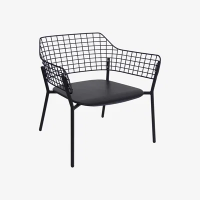 Made in Design Lyze Stackable low chair - Metal by Emu Black