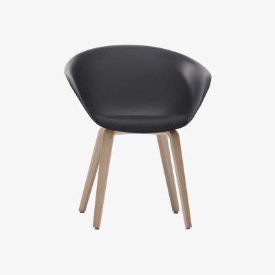 Made in Design Duna 02 Armchair - Wood legs - Seat cushion by Arper Grey/Natural wood