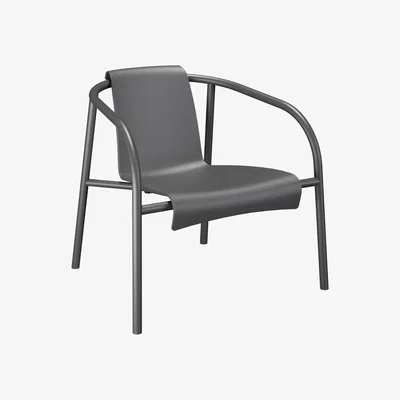 Made in Design Nami Low armchair plastic material grey / Recycled plastic - Houe