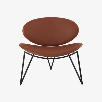 Made in Design Semper Low armchair - / Leather by AYTM Brown/Beige