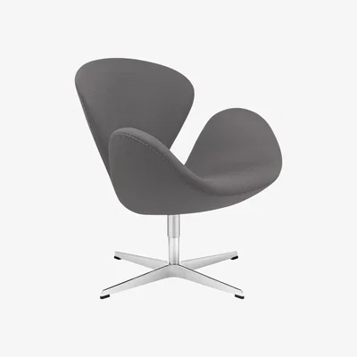 Made in Design Swan chair Swivel armchair - Fabric version by Fritz Hansen Grey