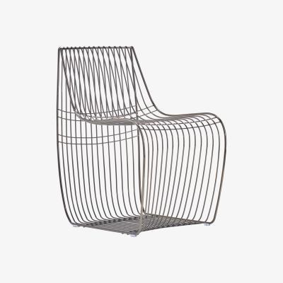 Made in Design Sign Filo Armchair - / Metal wires by MDF Italia Black
