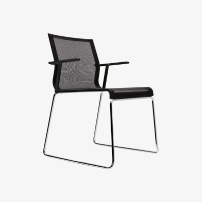 Made in Design Stick Chair Stackable armchair - Fabric seat by ICF Black