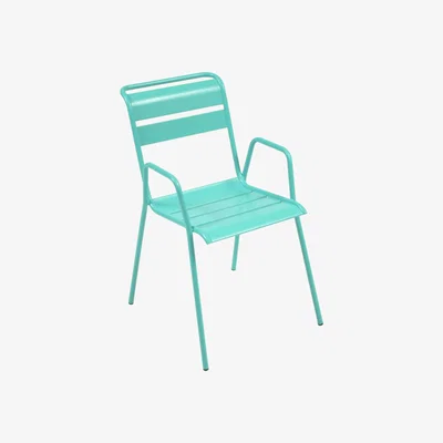 Made in Design Monceau Bridge armchair - Metal by Fermob Blue