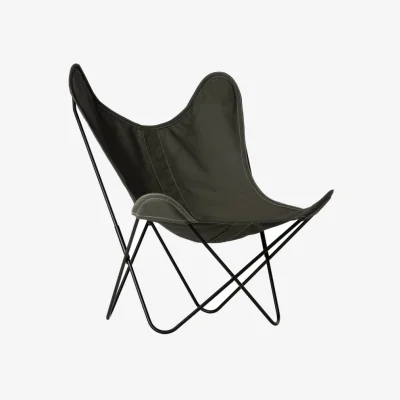 Made in Design AA Armchair textile green / Batyline cloth Elios - Reissued 1938 - AIRBORNE