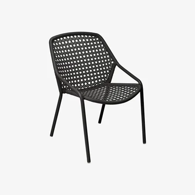 Made in Design Croisette Stackable armchair by Fermob Black