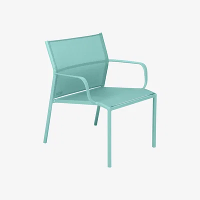 Made in Design Cadiz Low armchair - / Cloth by Fermob Blue